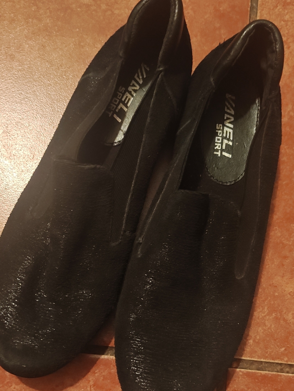 Vaneli Black Slip-On Casual Loafers